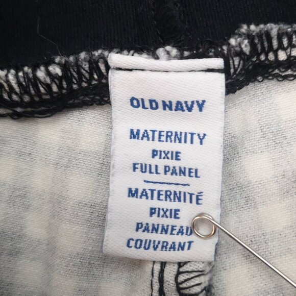 Old Navy Maternity Size 16 Black & White Checked Pull On Style Pixie Pants - Picture 3 of 11